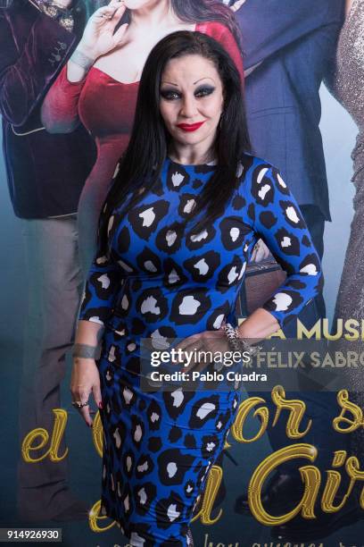 Spanish singer Alaska, Olvido Gara, attends the 'El Amor Sigue En El Aire' photocall at Vincci Capitol Hotel on February 6, 2018 in Madrid, Spain.