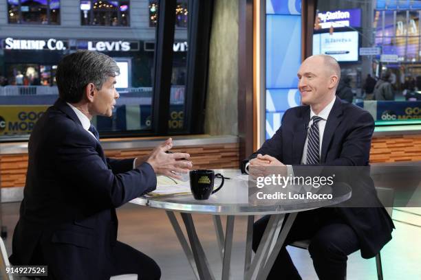 George Stephanopoulos interviews Carter Page, former foreign-policy adviser to Donald Trump's 2016 Presidential campaign, on "Good Morning America,"...