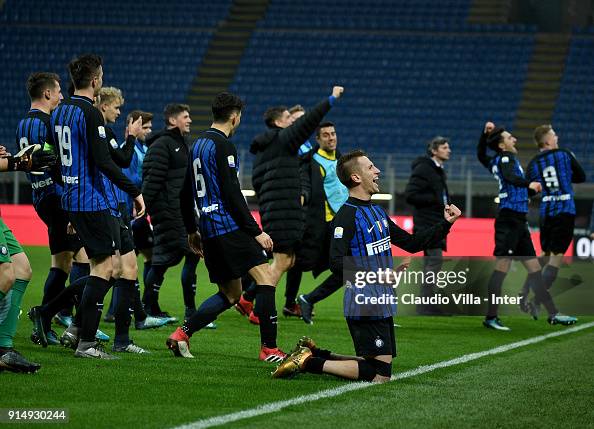 Players of FC Internazionale celebrate at the end of the UEFA Youth News  Photo - Getty Images