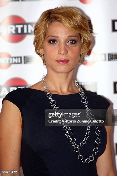 Actress Donatella Finocchiaro attends the Martini Premiere Award Photocall at the Terrazza Martini on October 6, 2009 in Milan, Italy.