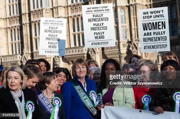 Female Labour politicians including Yvette Cooper , Tessa Jowell Shadow Minister for Women and Equalities Dawn Butler Margaret Beckett and Shadow...