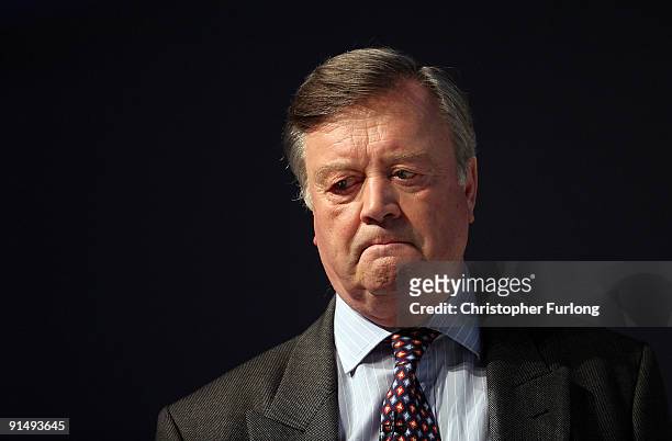 Kenneth Clarke, Shadow Secretary of State for Business, takes part in a business debate with delegates on the second day of the Conservative Party...