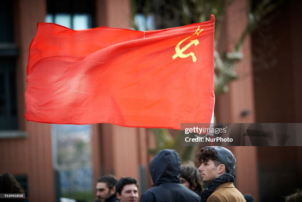 Students demonstrate against the Vidal's law on selection in universities in Toulouse