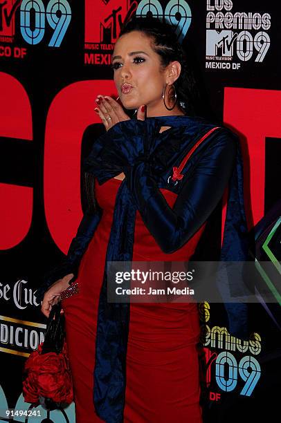 Actress Betty Monroe attends at the MTV Latino Awards 2009 at the Racetrack of the Americas on October 5, 2009 in Mexico City, Mexico