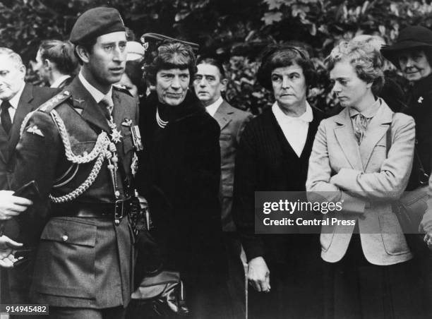 Prince Charles, the Prince of Wales attends a memorial service at the Royal Garrison Church of All Saints in Aldershot, for the British soldiers...