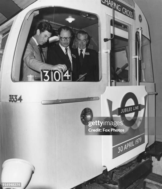 Prince Charles, the Prince of Wales officially opens the first stage of the new Jubilee Line at Charing Cross Station in London, 30th April 1979.