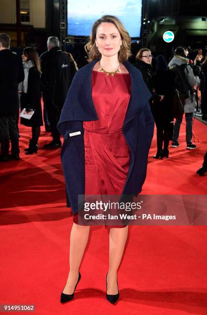 Anna Madeley attending The Mercy premiere held at the Curzon Mayfair, London.