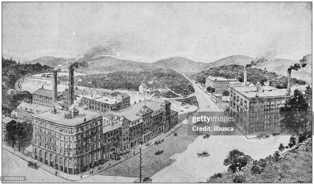Antique photograph of Boston, Massachusetts, USA