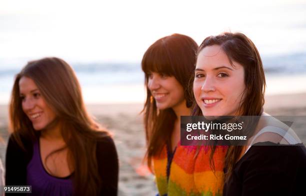 women socializing on beach - chilean ethnicity stock pictures, royalty-free photos & images