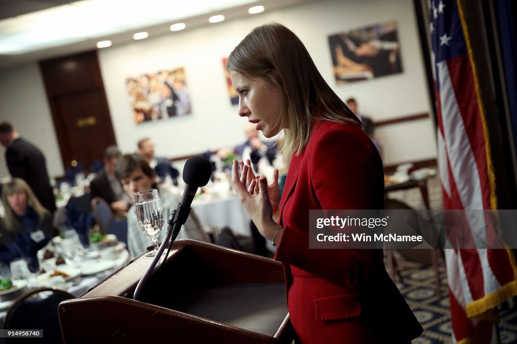 Russian Presidential Candidate Ksenia Sobchak Speaks To The Press In Washington, D.C.