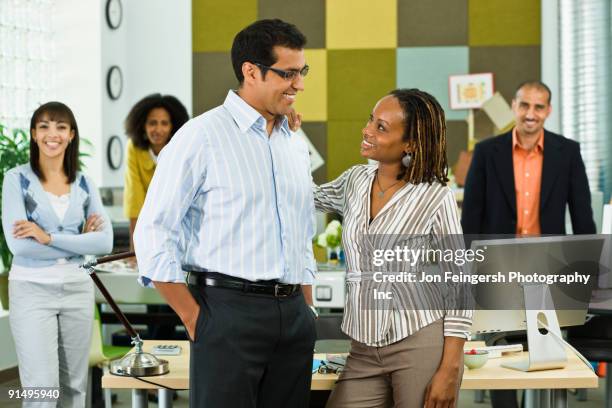 business people working together in office - ethiopische etniciteit stockfoto's en -beelden