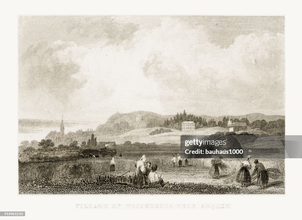 Gathering Hay in Village of OOsterbeek Near Arnhem, Netherlands 1887