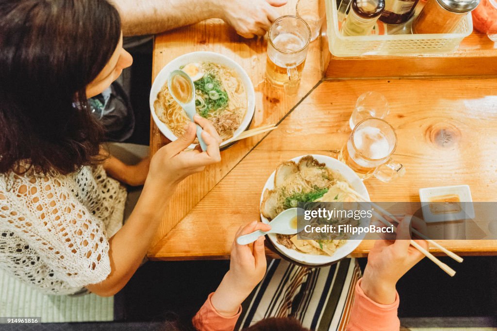 Friends at restaurant together