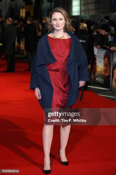 Actress Anna Madeley attends 'The Mercy' World Premiere at The Curzon Mayfair on February 6, 2018 in London, England.