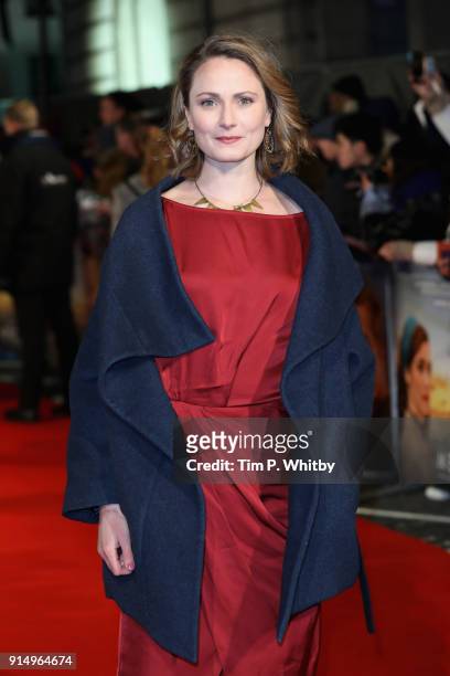 Actress Anna Madeley attends 'The Mercy' World Premiere at The Curzon Mayfair on February 6, 2018 in London, England.