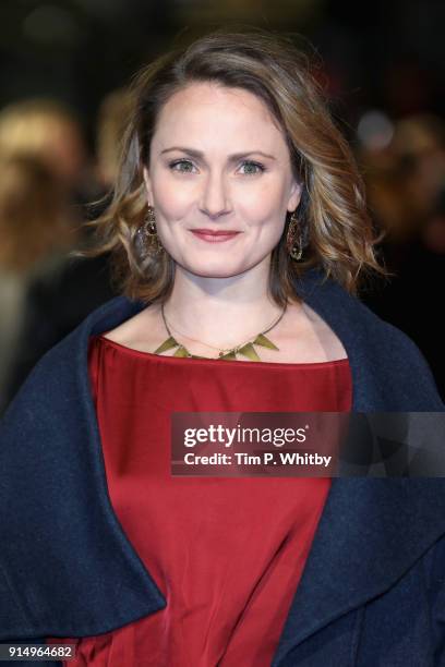 Actress Anna Madeley attends 'The Mercy' World Premiere at The Curzon Mayfair on February 6, 2018 in London, England.