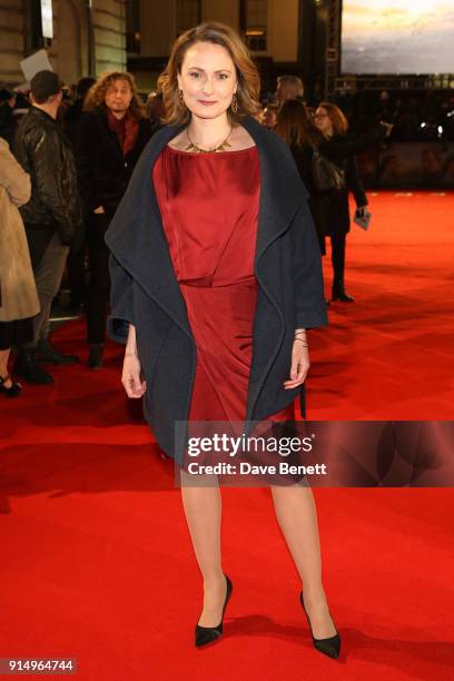 Anna Madeley attends the World Premiere of "The Mercy" at The Curzon Mayfair on February 6, 2018 in London, England.