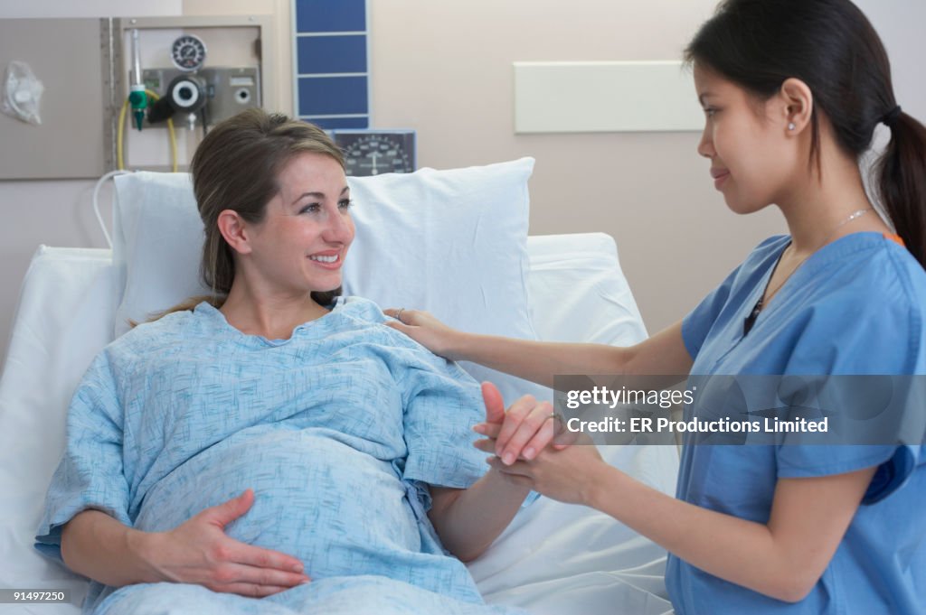 Pregnant woman in hospital