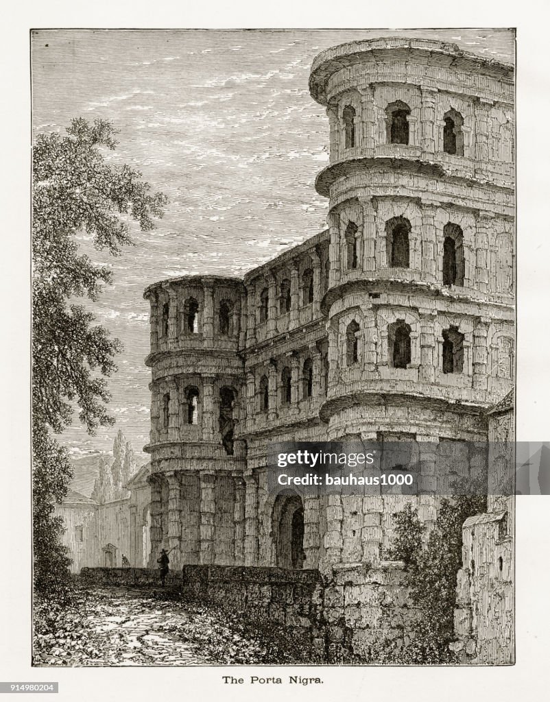 Porta Nigra in Trier (Duitsland), ca. 1887
