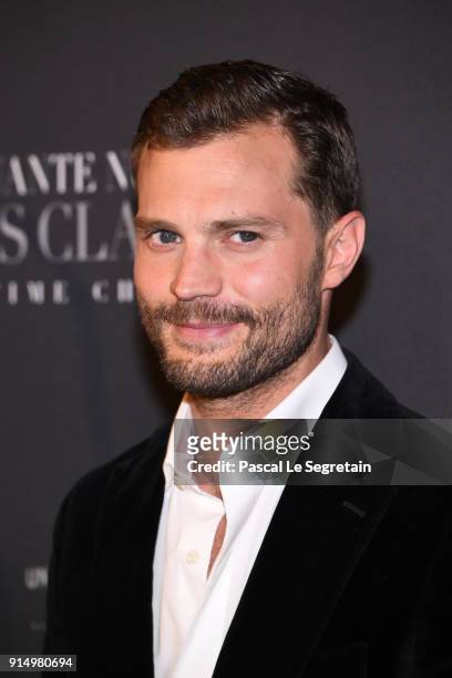 Jamie Dornan attends "Fifty Shades Freed - 50 Nuances Plus Claires" Premiere at Salle Pleyel on February 6, 2018 in Paris, France.