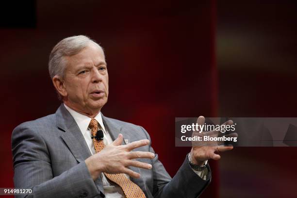 Lowell McAdam, chief executive officer of Verizon Communications Inc., speaks during the 2018 Makers Conference in Hollywood, California, U.S., on...