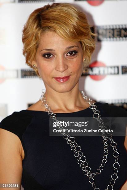 Actress Donatella Finocchiaro attends the Martini Premiere Award Photocall at the Terrazza Martini on October 6, 2009 in Milan, Italy.