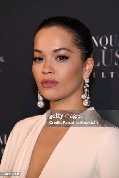 Rita Ora attends "Fifty Shades Freed - 50 Nuances Plus Claires" Premiere at Salle Pleyel on February 6, 2018 in Paris, France.