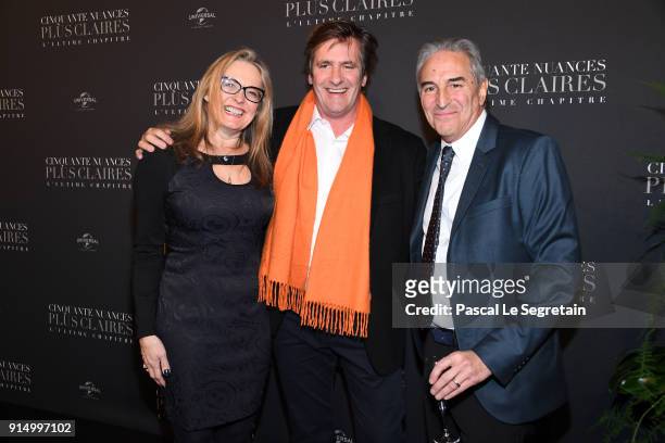 Marcus Viscidi and guests attend "Fifty Shades Freed - 50 Nuances Plus Claires" Premiere at Salle Pleyel on February 6, 2018 in Paris, France.