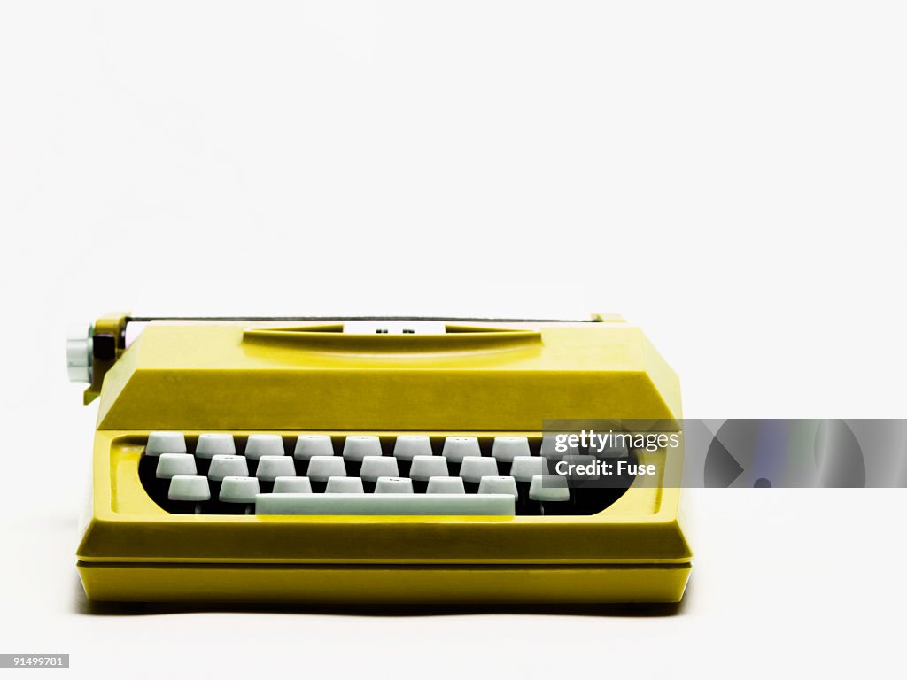 Yellow typewriter