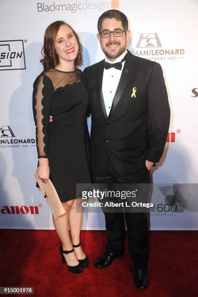 Abbie Cunningham and Stuart Cram arrive for Society of Camera Operators Lifetime Achievement Awards held at Loews Hollywood Hotel on February 3, 2018...