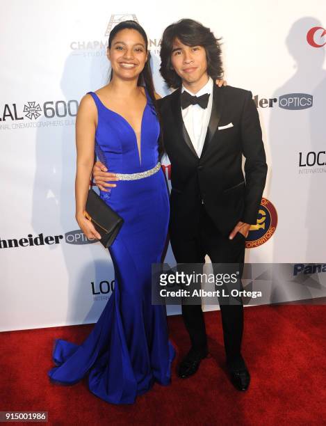 Veronica Machuca and Francisco Toro arrive for Society of Camera Operators Lifetime Achievement Awards held at Loews Hollywood Hotel on February 3,...