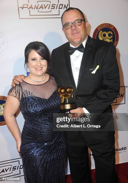 Camera Operator Daniel Pershing honored with Mobile Camera Platform Operator and wife Jacqueline Pershing at the Society of Camera Operators Lifetime...