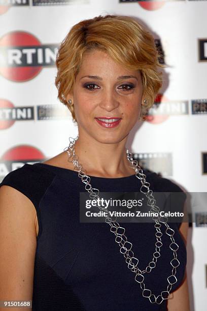 Actress Donatella Finocchiaro attends the Martini Premiere Award Photocall at the Terrazza Martini on October 6, 2009 in Milan, Italy.