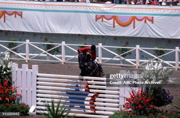 Paul Schockemöhle, Equestrian team jumping competition, Santa Anita Park, at the 1984 Summer Olympics, August 7, 1984.