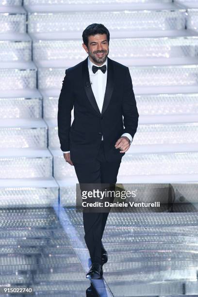 Pierfrancesco Favino attends the first night of the 68. Sanremo Music Festival on February 6, 2018 in Sanremo, Italy.