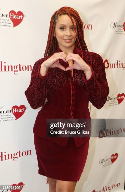 Jillian Hervey poses at The 7th Annual #KnockOutHeartDisease Campaign Launch at Burlington Union Square on February 6, 2018 in New York City.