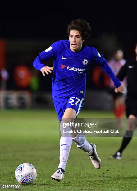 Harvey St Clair of Chelsea during the Checkatrade Trophy - Semi Final match between Lincoln City and Chelsea at Sincil Bank on February 6, 2018 in...