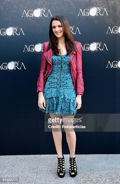 Actress Rachel Weisz attends the "Agora" photocall at the Biblioteca Nacional on October 6, 2009 in Madrid, Spain.