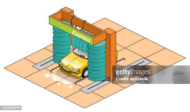 car wash - anilyanik stock illustrations