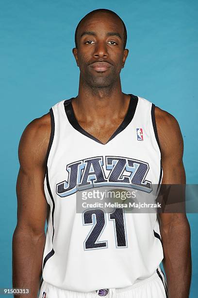 Ronald Dupree of the Utah Jazz poses for a portrait during 2009 NBA Media Day on September 25, 2009 at Zions Basketball Center in Salt Lake City,...
