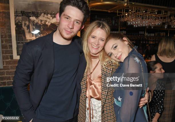 Rising Star Award nominee Josh O'Connor, EE Rising Star Award Jury member Edith Bowman and EE Rising Star Award nominee Florence Pugh attend the...