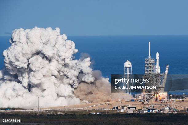 The SpaceX Falcon Heavy takes off from Pad 39A at the Kennedy Space Center in Florida, on February 6 on its demonstration mission. The world's most...