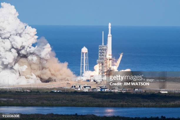 The SpaceX Falcon Heavy takes off from Pad 39A at the Kennedy Space Center in Florida, on February 6 on its demonstration mission. The world's most...