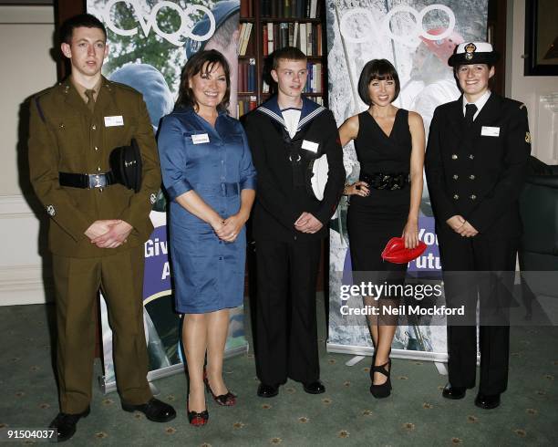 Lorraine Kelly and Danni Minogue attends the launch photocall for the CVQO Appeal on October 6, 2009 in London, England.