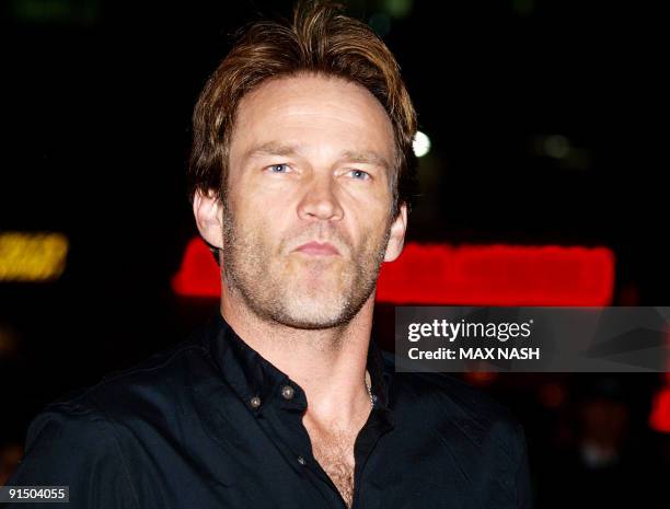 British actor Stephen Moyer arrives for the British Premiere of Terry Gilliam's film ' The Imaginarium of Doctor Parnassus' in London's Leicester...