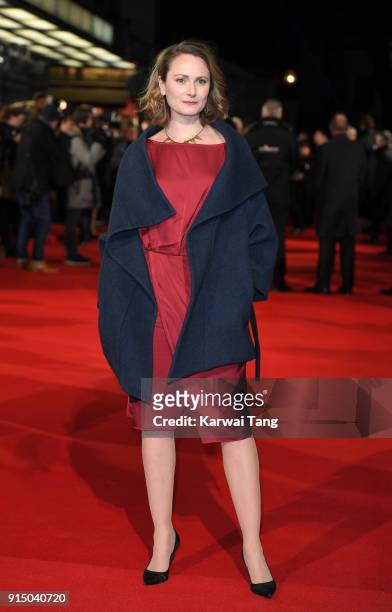 Anna Madeley attends 'The Mercy' World Premiere at The Curzon Mayfair on February 6, 2018 in London, England.