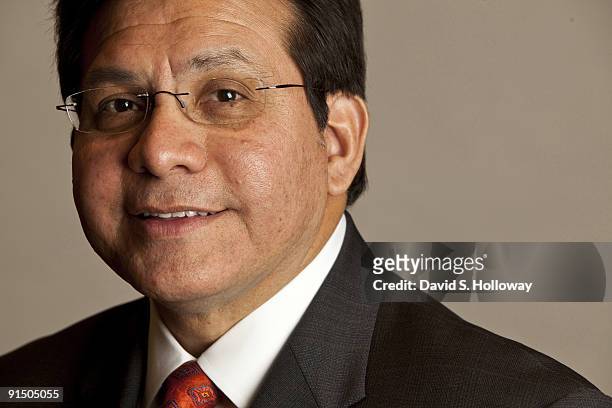Former Attorney General Alberto Gonzales is photographed on July 29, 2009 at the Ritz Carleton in Tysons Corner, Virginia, outside of Washington, DC.