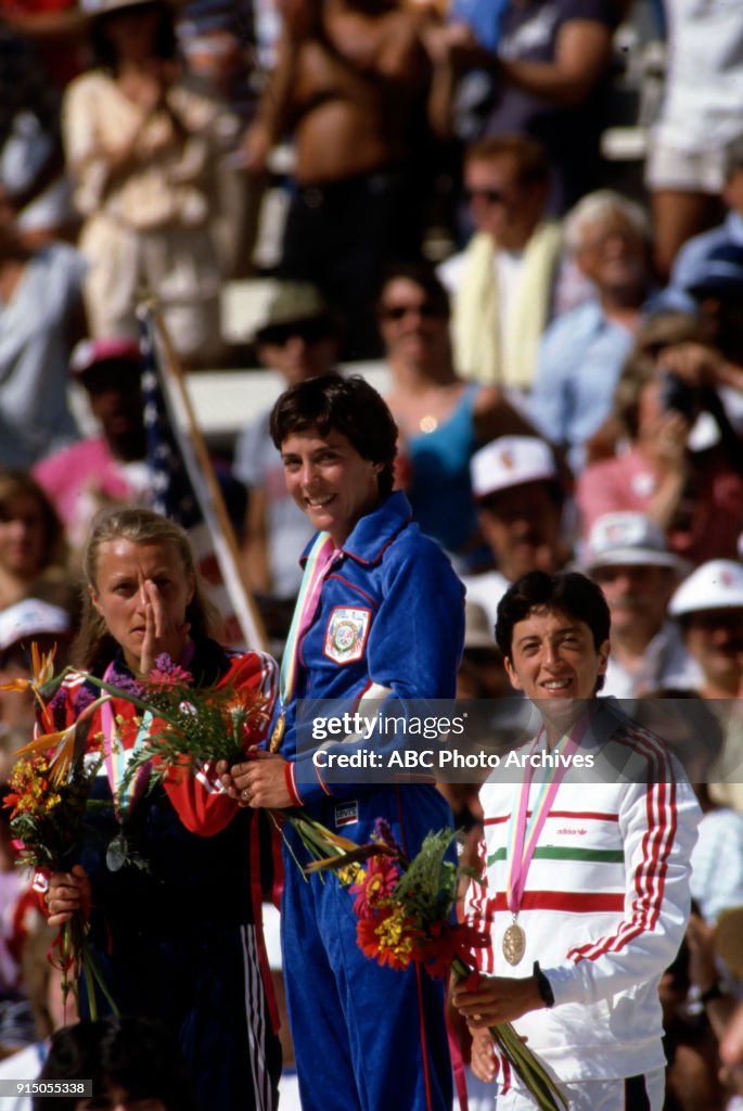 Women's Track Marathon Medal Ceremony At The 1984 Summer Olympics