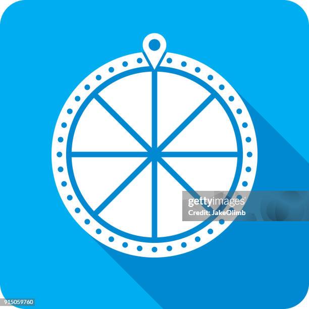 game show wheel silhouette - roulotte stock illustrations