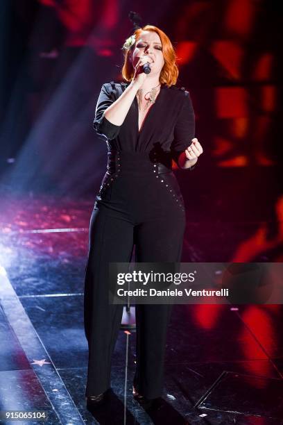 Noemi attends the first night of the 68. Sanremo Music Festival on February 6, 2018 in Sanremo, Italy.